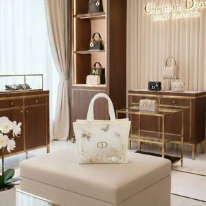 Dior GWP Cream Embroidered Tote Bag NIB